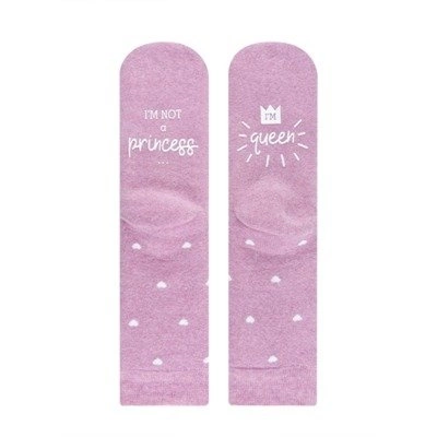 Damskie Skarpetki SOXO "I'm not princess, I'm queen"