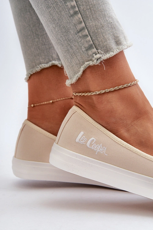 Tenisówki Trampki Damskie Lee Cooper LCW-24-31-2728 Beżowe