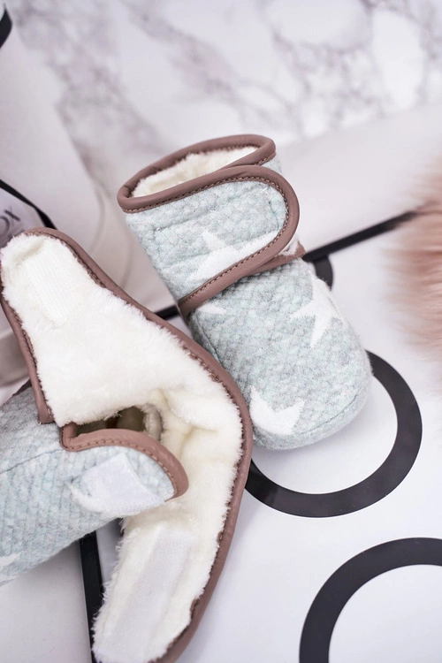 Dziecięce Ocieplane Papcie W Gwiazdki Niebieskie Cupcake