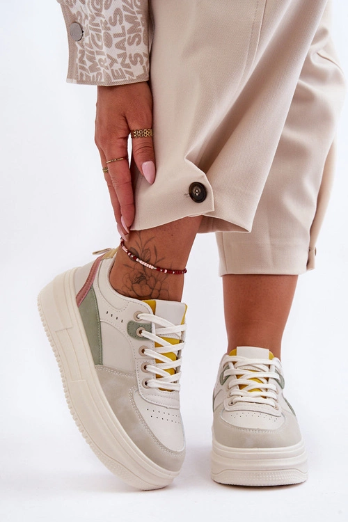 Damskie Buty Sportowe Na Masywnej Platformie Wielokolorowe Gemma