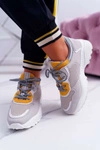 Sportowe Damskie Buty Wysoka Podeszwa Żółte Chillout