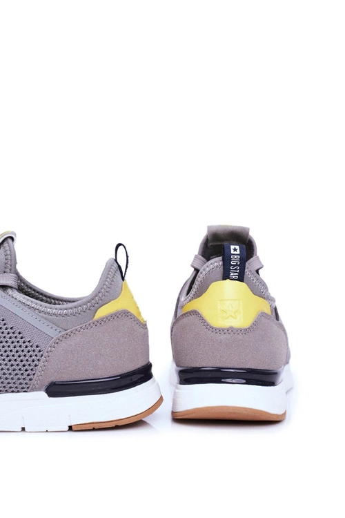 Sportowe Męskie Buty Big Star Szare FF174166
