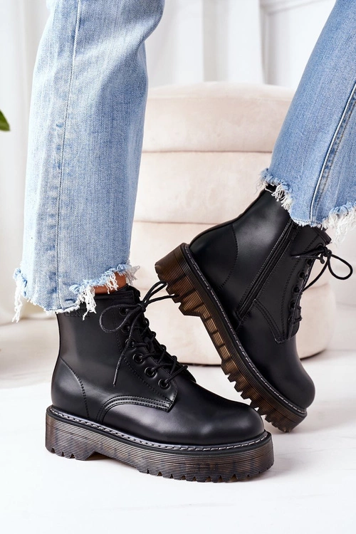 Damskie Ocieplane Workery Big Star II274110 Czarne