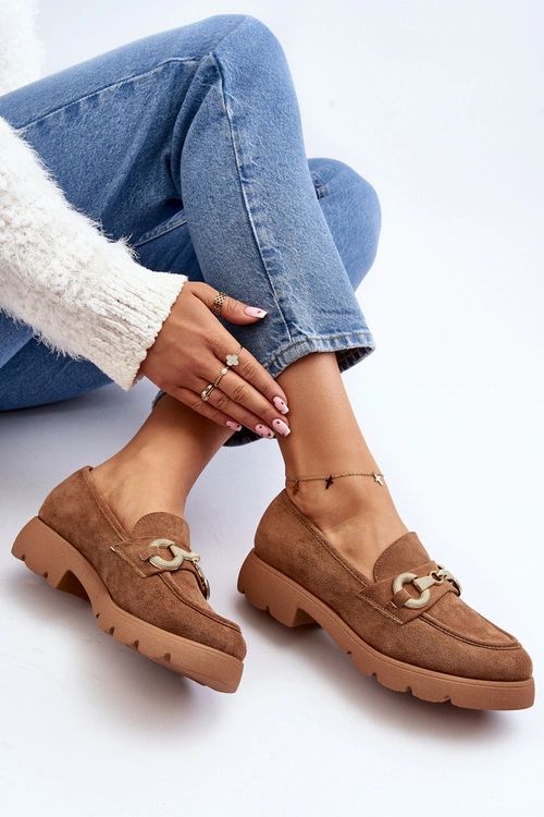 Damskie Mokasyny Z Ozdobą Camel Railenes