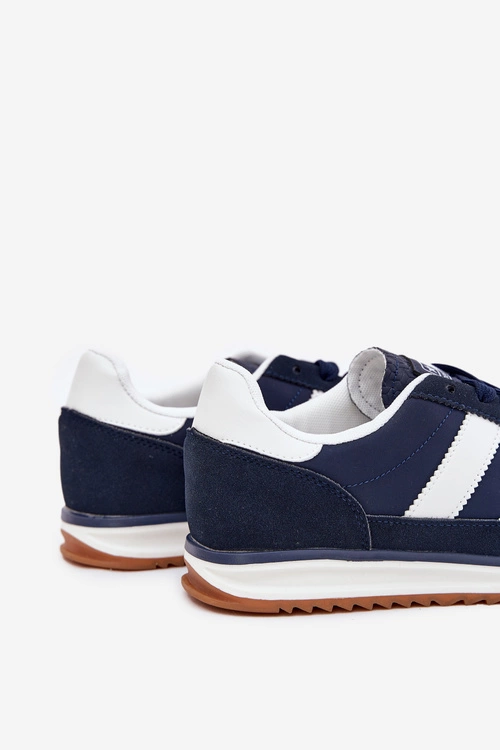 Buty Sportowe Sneakersy Męskie Granatowe Sivara