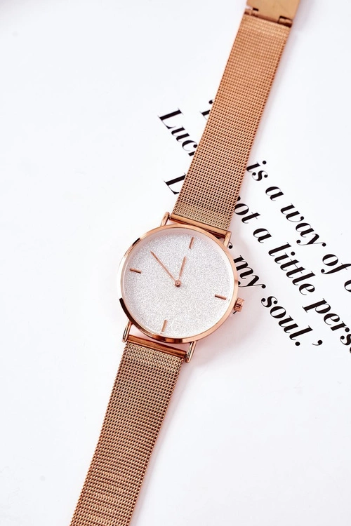 Zegarek Z Brokatową Tarczą Michael John Różowe Złoto