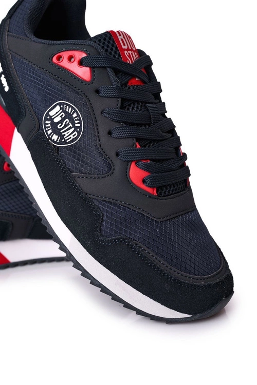 Męskie Sportowe Buty Memory Foam Big Star HH174240 Granatowe