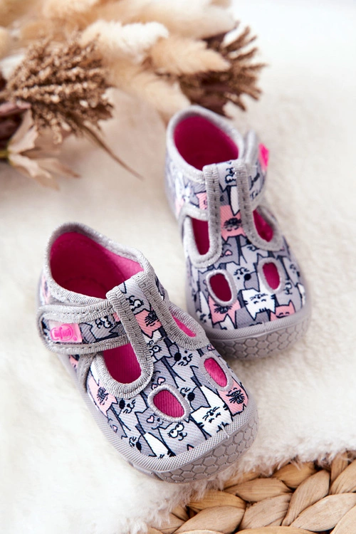 Buty Papcie Befado Kotki 533P019 Szare