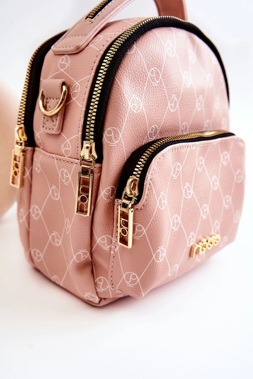 Damski Skórzany Plecak NOBO L1341-C004 Różowy