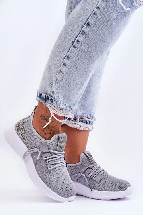 Wsuwane Damskie Buty Sportowe Szare Hold Me!