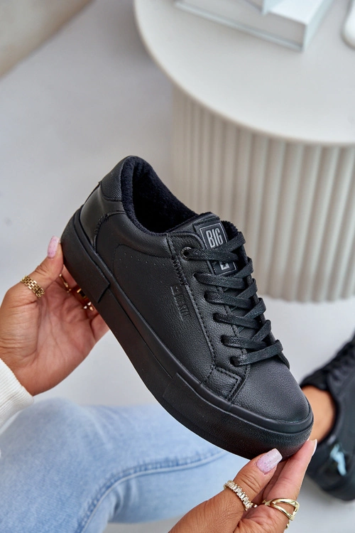 Ocieplane Trampki Damskie Na Platformie Big Star OO274A555 Czarne