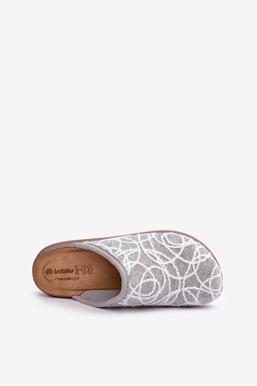 Błyszczące Kapcie Damskie Inblu CT000028 Szare