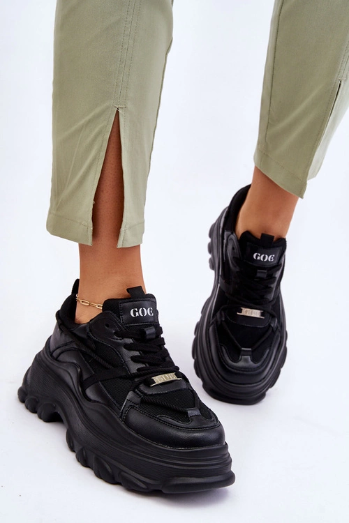 Buty Sportowe Na Masywnej Platformie GOE LL2N4030 Czarne