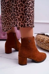Botki Damskie Na Obcasie Sergio Leone Camel BT520