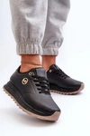 Sneakersy Damskie Na Platformie Czarne Rottiana