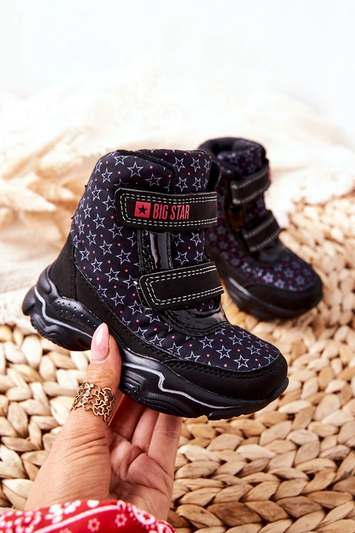 Dziecięce Botki Śniegowce Big Star II374091 Czarne