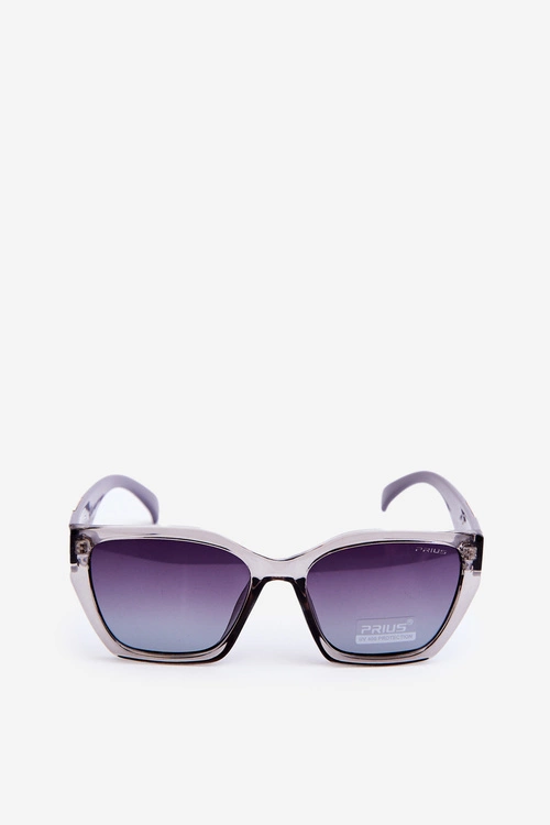 Damskie Klasyczne Okulary Przeciwsłoneczne Ze Złotymi Detalami UV400 Szare