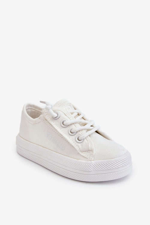 Dziecięce Materiałowe Trampki BIG STAR LL374023 Białe