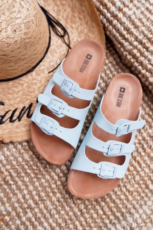 Damskie Klapki Jasno Niebieskie Big Star DD274137