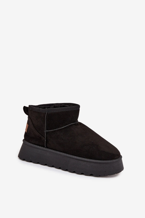 Śniegowce Damskie Na Platformie Czarne Celyra