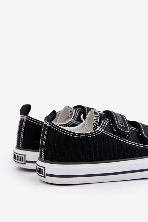 Trampki Dziecięce Na Rzepy Big Star OO374008 Czarne