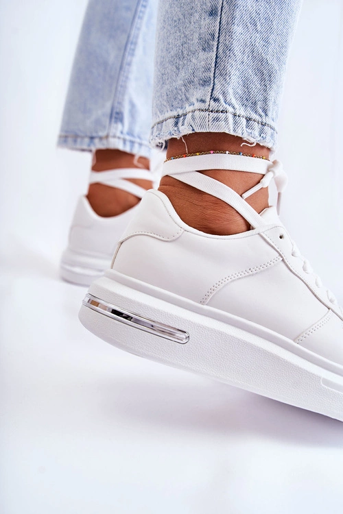 Klasyczne Skórzane Buty Sportowe Białe Jennys