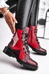Botki Damskie Skórzane Trzewiki Maciejka Bordowe 04184-23/00-3