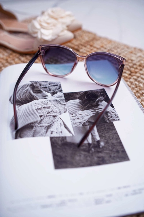 Okulary Przeciwsłoneczne Prius PR-V26 Brązowe Różowe Szkła Brokat