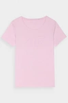 Damski T-Shirt Z Nadrukiem 4F 4FWMM00TTSHF1846-56S Różowy