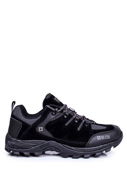Trekkingowe Męskie Buty Big Star Outdoor Czarne GG174282