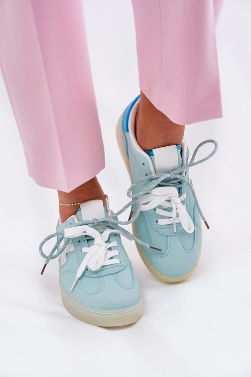 Niskie Buty Sportowe Damskie W Panterkę Miętowe Zelevelis