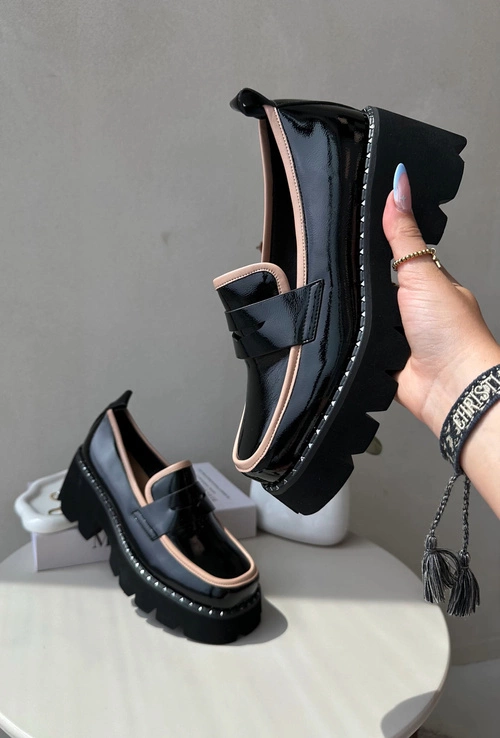 Skórzane Damskie Mokasyny D&A MR870-32 Czarne