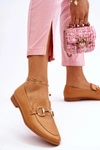 Klasyczne Damskie Mokasyny Z Ozdobą Camel Jamie