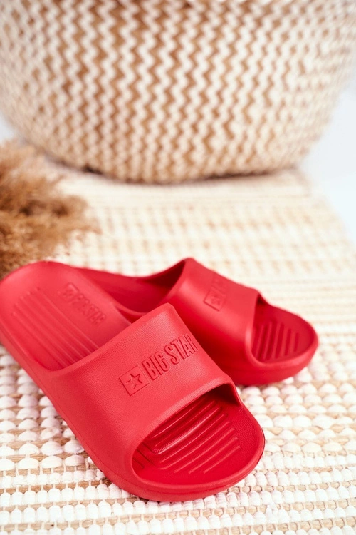 Klapki Dziecięce Młodzieżowe Big Star Czerwone GG374809