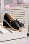 Czarne Damskie Wsuwane Espadryle Paoli