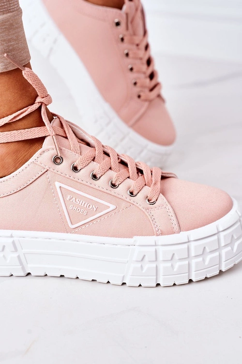 Damskie Tenisówki Na Platformie Różowe Big City Life