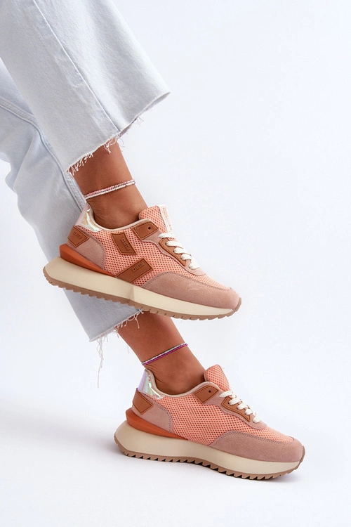 Sneakersy Damskie Big Star NN274976 Pomarańczowe