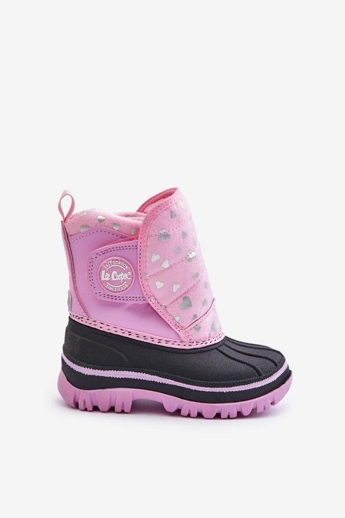 Śniegowce Dziecięce Na Rzep Lee Cooper LCJ-24-44-2863K Różowe