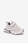 Sneakersy Dziecięce Na Grubej Podeszwie Białe Lianees