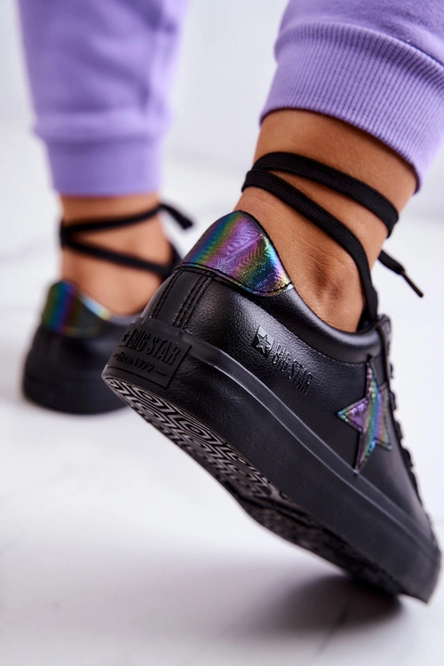 Skórzane Tenisówki Gwiazda Big Star JJ274243 Czarne