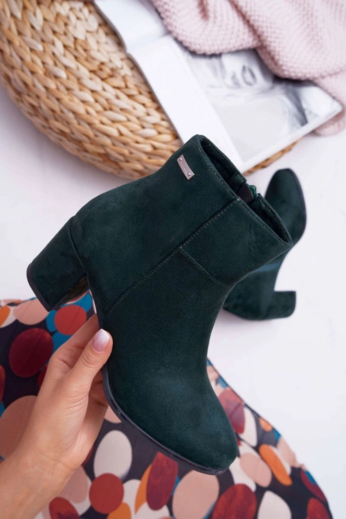 Botki Damskie Na Obcasie Sergio Leone Zielone BT522