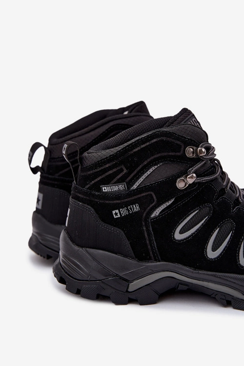 Skórzane Buty Trekkingowe Męskie Big Star OO17433 HI-POLY SYSTEM Czarne