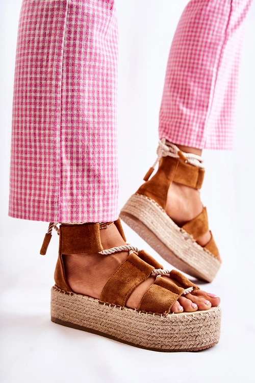 Espadryle Damskie Na Platformie Camel India