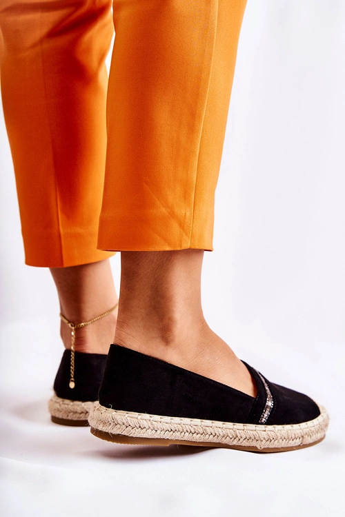 Klasyczne Wsuwane Damskie Espadryle Czarne Cersei