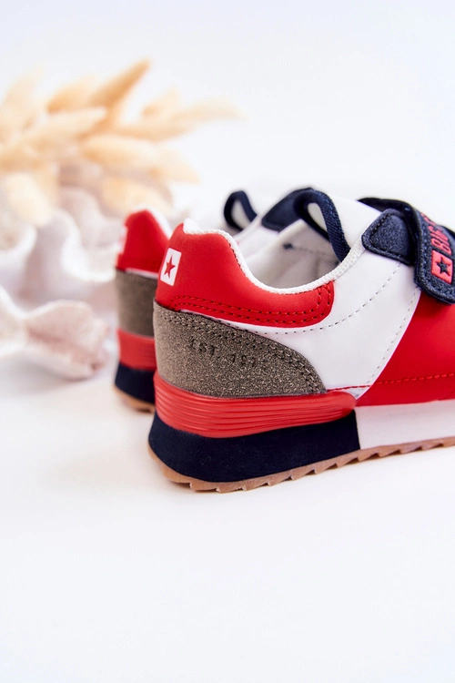 Dziecięce Sportowe Buty Memory Foam Big Star JJ374256 Granatowo-Czerwone