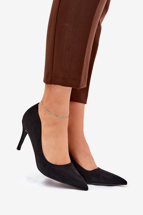 Szpilki Z Eko Zamszu Czarne Vannith