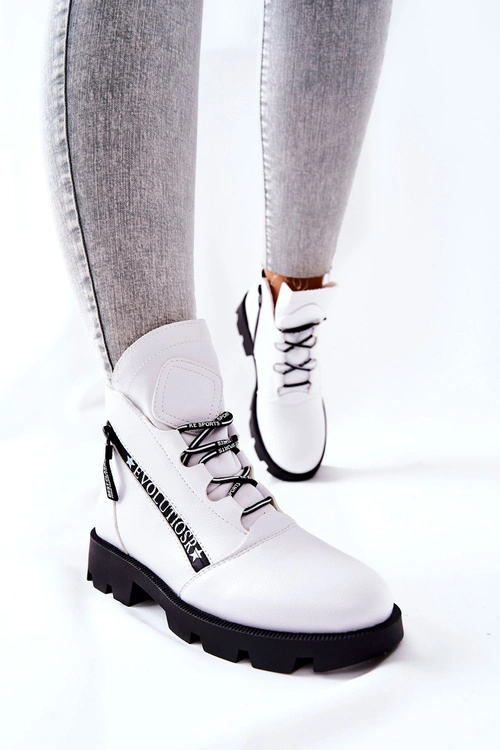 Botki Ocieplane Futerkiem Sergio Leone Białe TR740