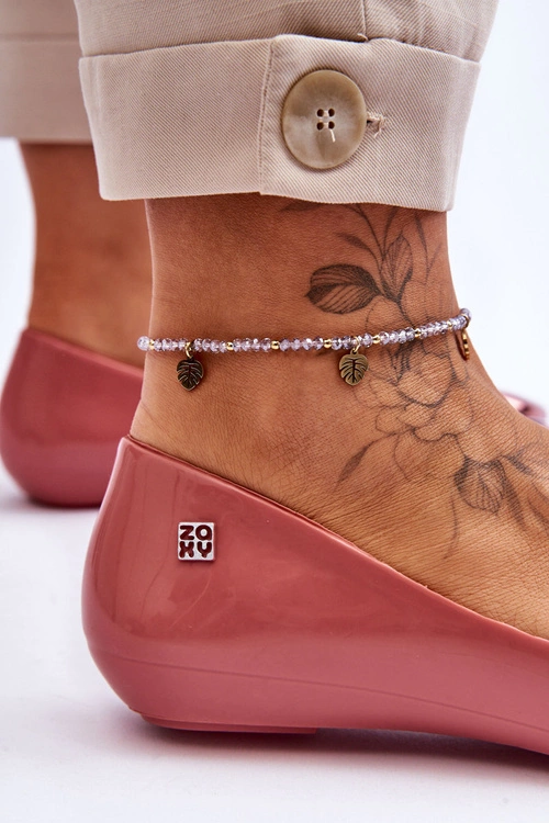 Damskie Baleriny Z Serduszkiem ZAXY LL285028 Różowe