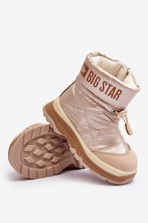 Śniegowce Dziecięce Ocieplane Na Suwak Beżowe Big Star MM374197