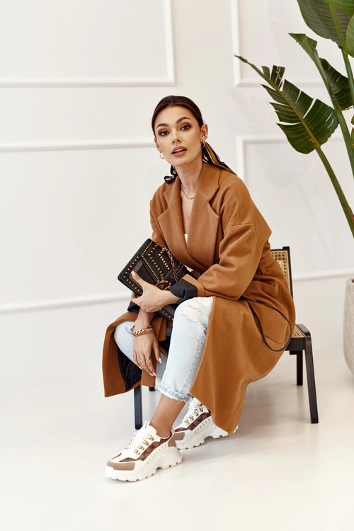 Damskie Sneakersy Na Masywnej Podeszwie Białe Daydreamer